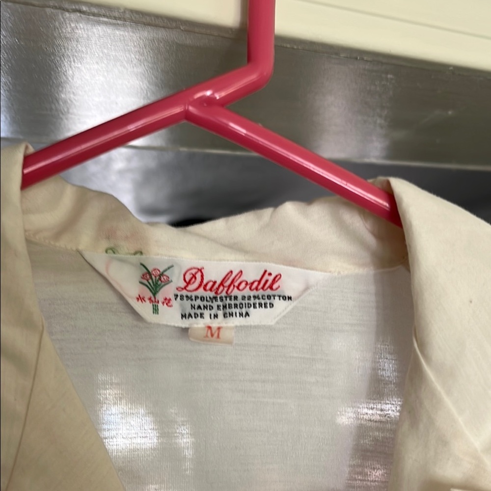 Daffodil Cream Blouse with Floral Embroidery - Picture 2 of 6